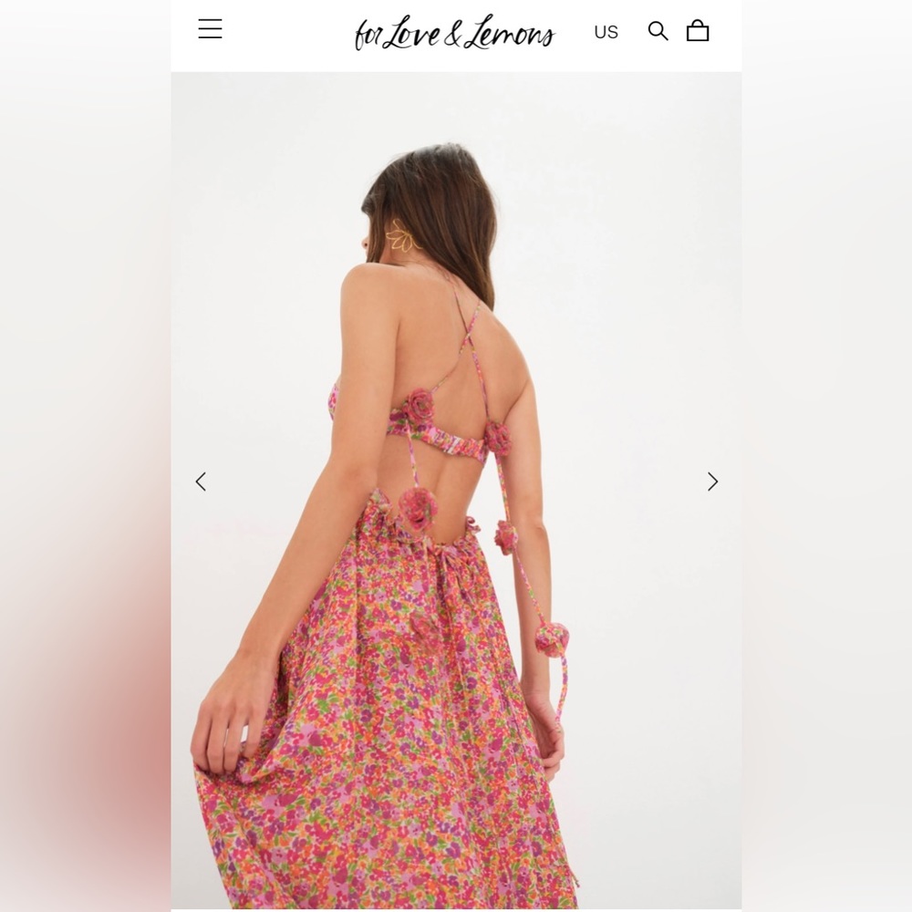 For Love and Lemons Size M Suzette Maxi dress, worn once! - Picture 6 of 6